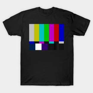 Vintage TV Color Bars Test Pattern T-Shirt